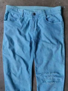 Distressed Light Blue Jeans