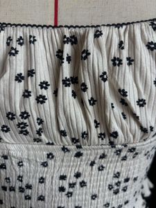 Bershka Floral Crop Top