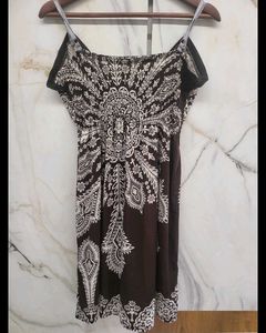 Brown Paisley Short Nighty