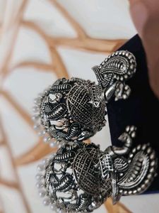 Peacock Jhumka Earrings