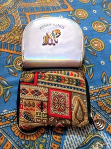 *COMBO* Holographic & Handmade Printed Wallet