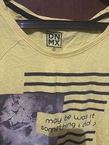 DNMX Graphic Print Yellow T-shirt