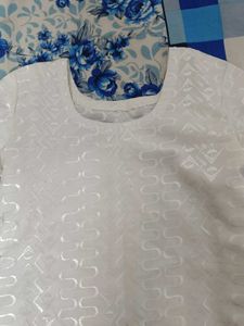 Cute Short White Kurta