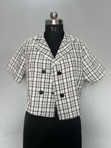 Checkered Crop Shirt