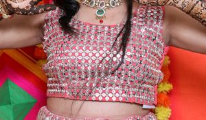 Pink Silver Work lehenga choli With dhupatta .