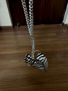 Zebra Print Chain Bag