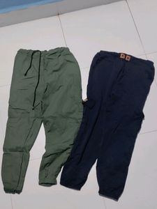 Green And Blue Cargo Pants