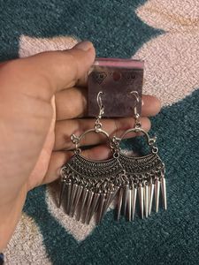 Silver Boho Dangle Earrings