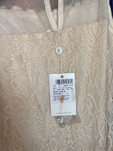 Brand new beige lace dress with pearls