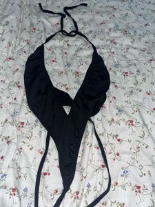Black Halter Bodysuit