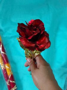Decorative dandiya sticks &amp; Golden Rose Set
