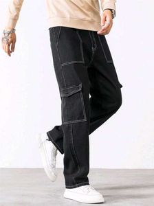 Black Cargo Jeans