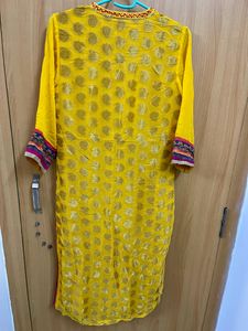 Rangriti Yellow Festive Kurta