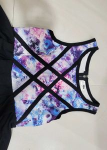 Galaxy Print Fit &amp; Flare Dress