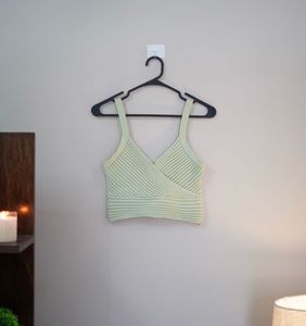 Mint Green Knit Crop Top