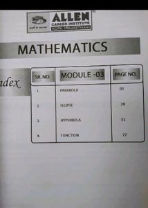 CLASS-11 +12 MATHS MODULE+TEST PAPER (ALLEN)