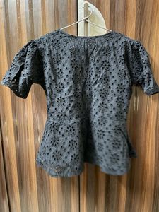 Clearance Sale Schifili Cotton Peplum Top