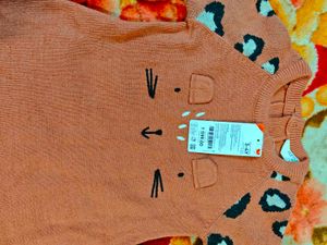 Cute Animal Print Knit Dress