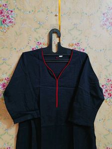 🇳🇿💫🎀Elegant Black Cotton Kurta