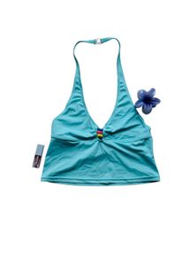 Teal Halter Swim Top