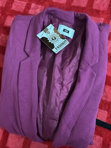Magenta Single Button Blazer