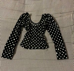 Polka Dot Long Sleeve Top