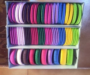 Colorful Silk Thread Bangles Set 3 boxes
