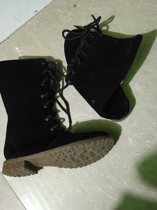 Black Lace-up Ankle Boots