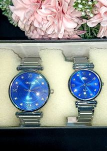 Couple Silver Watch- His & Hers