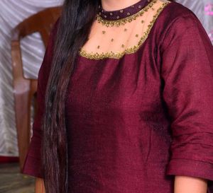 Elegant Maroon A-Line Dress