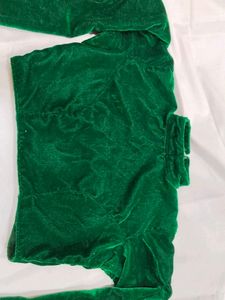 Velvet Classy High Neck Blouse