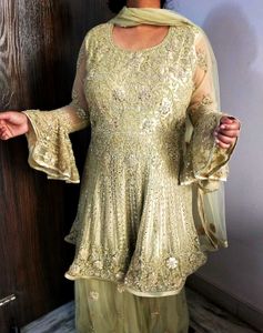 Heavy Embroidered Sharara Set