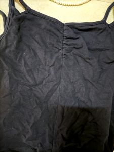 Navy Blue Double Strap Spaghetti Top ✨🌠