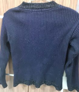 Girlish  Sweater With Attractive  Neck Design