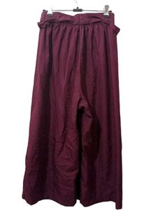 Burgundy Wide Leg Pants