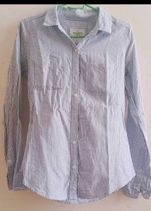 Striped Button-Up Shirt