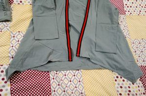 Grey Jacket And Crop Top