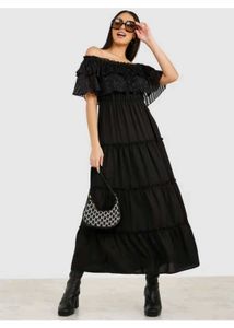 Styli Black Maxi Dress