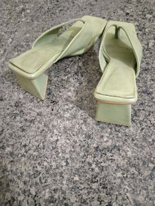 Green Block Heels