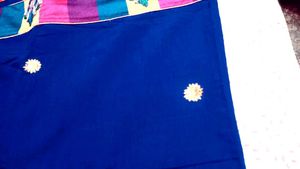 Blue Embroidered Saree