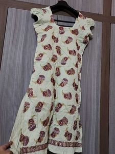 Light Pista Green Kurti Suit Set
