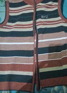 Striped Sleeveless Sweater Vest
