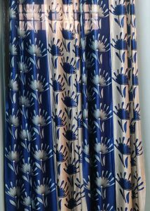Blue Floral Curtains