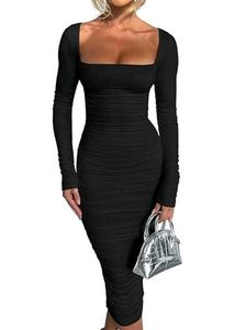 URBANIC Black Bodycon Dress