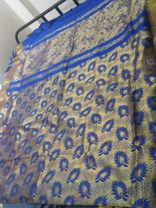 Blue & Gold Saree