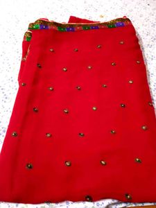 Black Kurti Stoll And Saree