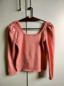 Peach Long Sleeve Top