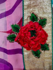 Elegant Floral Saree with Blouse