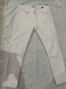 Zara White Denim Jeans
