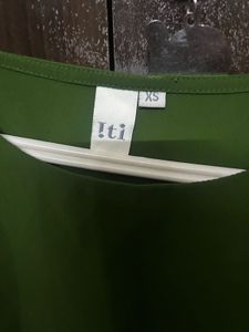 Green Ruffle Sleeve Top